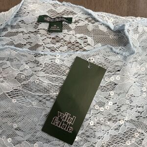 Wild Fable Light Blue Lace Chemise